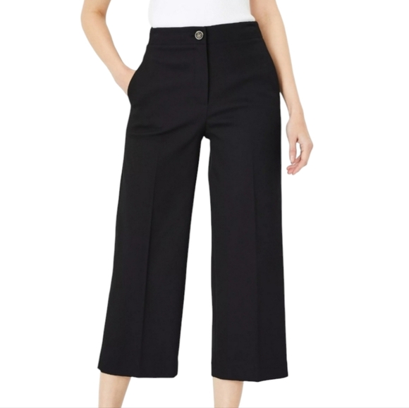 Ann Taylor Black Wide Leg  Women's Suit Pants Size 0 NWT - Picture 1 of 8